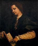 Andrea del Sarto Portrait of a Lady with a Book oil